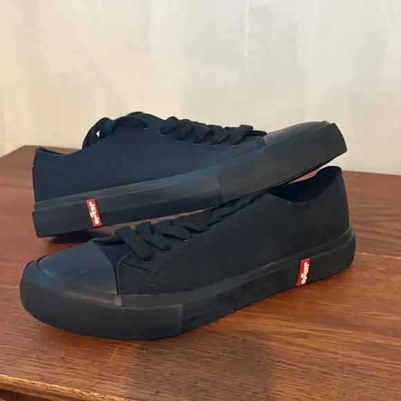 Levi Black Low-Top Canvas Sneakers - Unbranded - Picture 4 of 7
